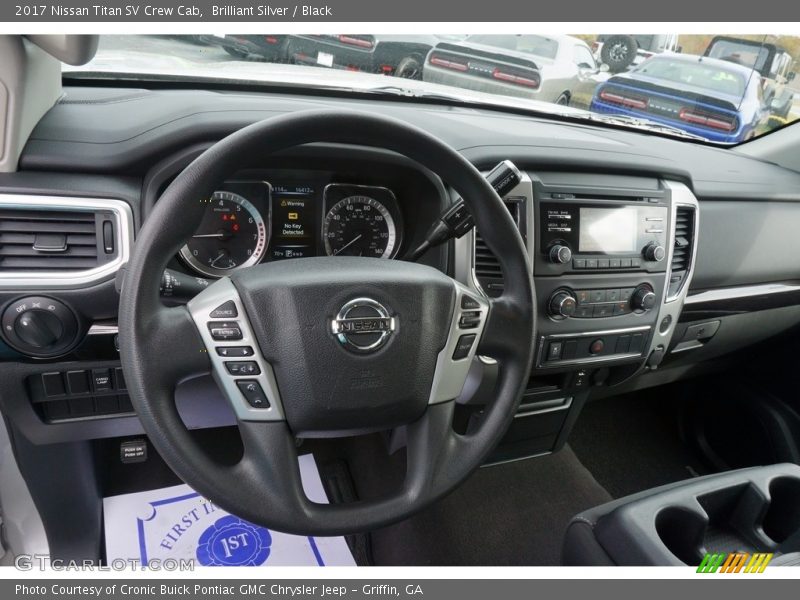 Brilliant Silver / Black 2017 Nissan Titan SV Crew Cab