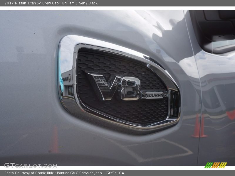 Brilliant Silver / Black 2017 Nissan Titan SV Crew Cab