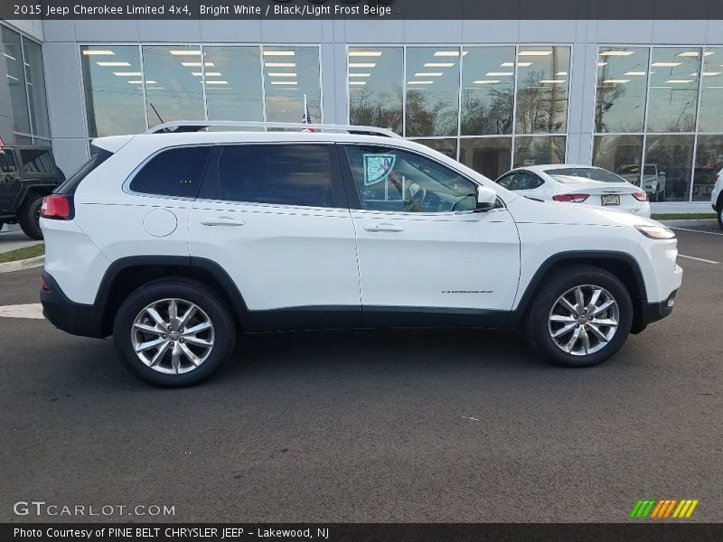 Bright White / Black/Light Frost Beige 2015 Jeep Cherokee Limited 4x4