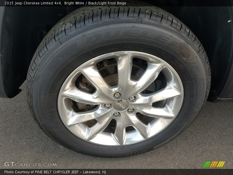 Bright White / Black/Light Frost Beige 2015 Jeep Cherokee Limited 4x4
