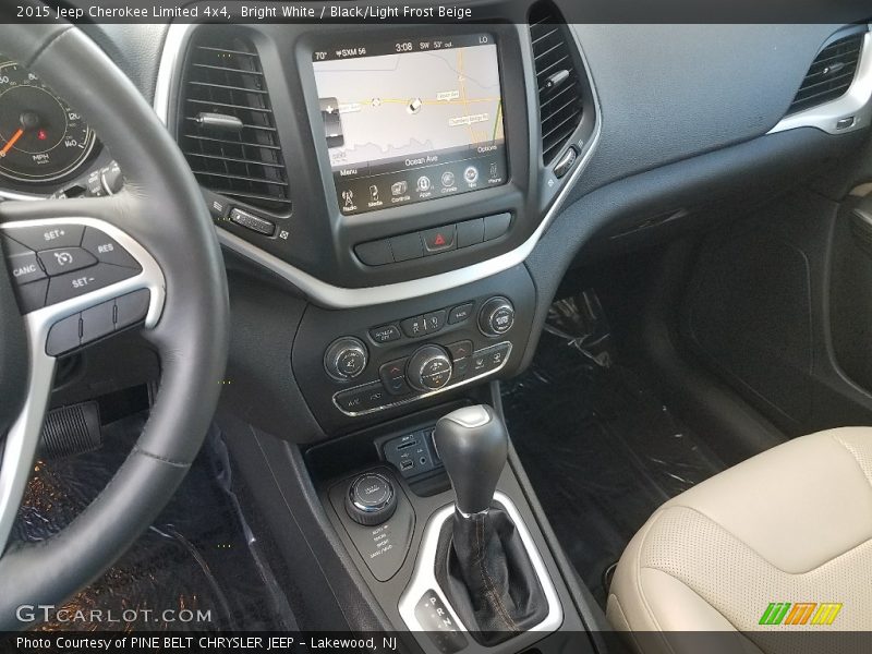 Bright White / Black/Light Frost Beige 2015 Jeep Cherokee Limited 4x4