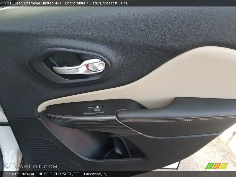 Bright White / Black/Light Frost Beige 2015 Jeep Cherokee Limited 4x4