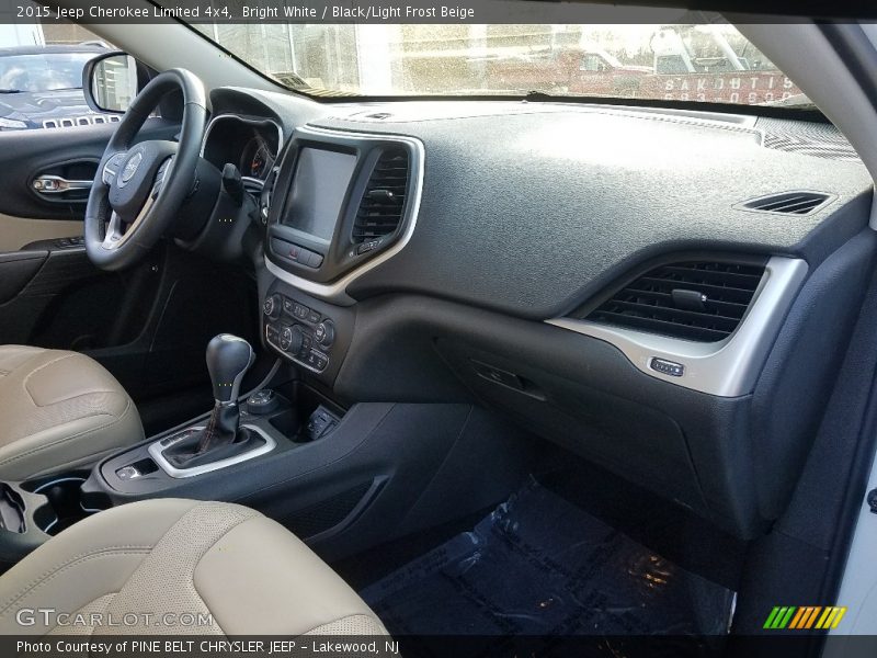 Bright White / Black/Light Frost Beige 2015 Jeep Cherokee Limited 4x4