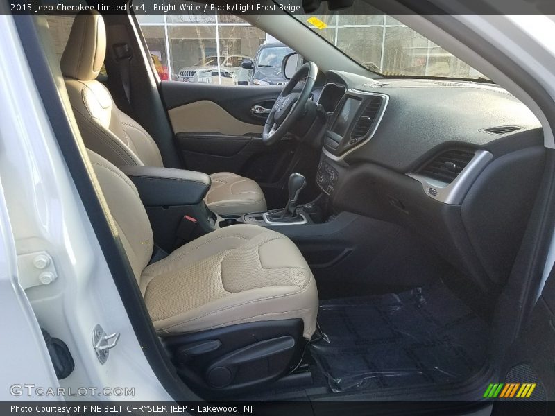 Bright White / Black/Light Frost Beige 2015 Jeep Cherokee Limited 4x4