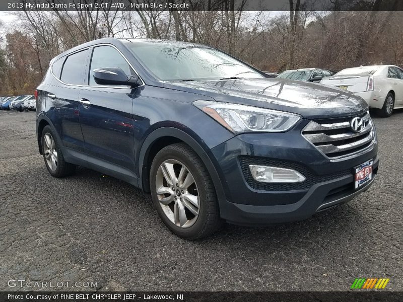 Marlin Blue / Saddle 2013 Hyundai Santa Fe Sport 2.0T AWD