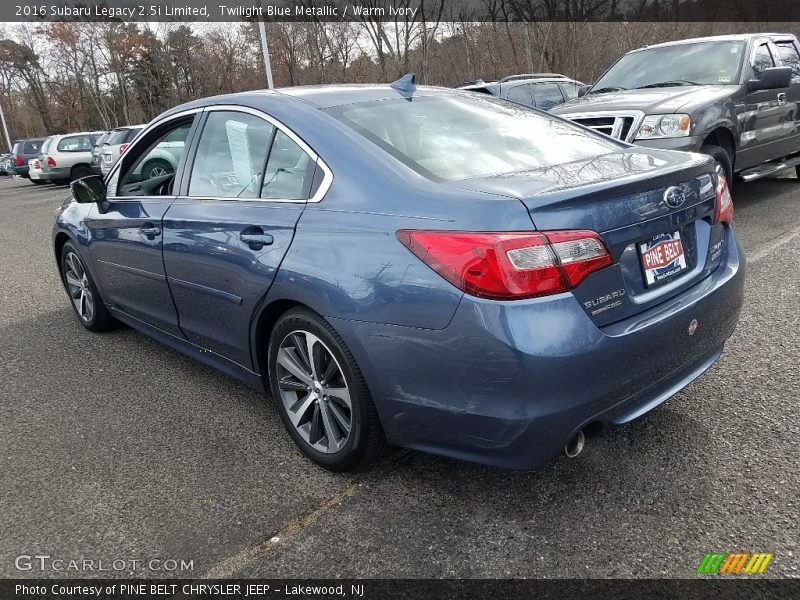 Twilight Blue Metallic / Warm Ivory 2016 Subaru Legacy 2.5i Limited