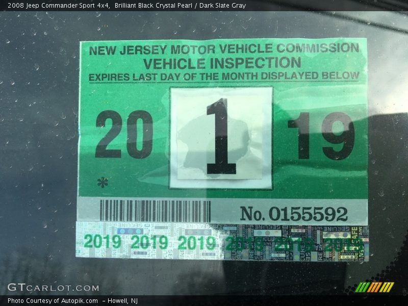 Brilliant Black Crystal Pearl / Dark Slate Gray 2008 Jeep Commander Sport 4x4
