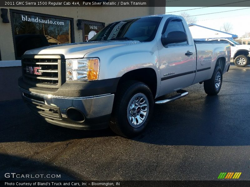 Pure Silver Metallic / Dark Titanium 2011 GMC Sierra 1500 Regular Cab 4x4