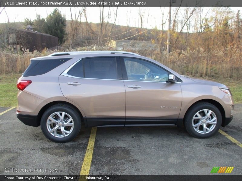 Sandy Ridge Metallic / Jet Black/­Brandy 2018 Chevrolet Equinox Premier AWD