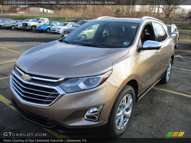 Sandy Ridge Metallic / Jet Black/­Brandy 2018 Chevrolet Equinox Premier AWD