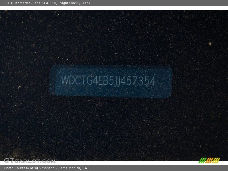 Night Black / Black 2018 Mercedes-Benz GLA 250