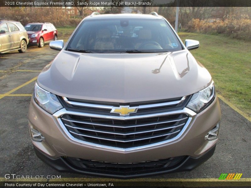 Sandy Ridge Metallic / Jet Black/­Brandy 2018 Chevrolet Equinox Premier AWD