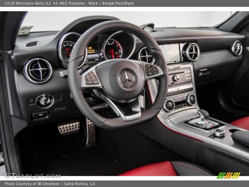 Black / Bengal Red/Black 2018 Mercedes-Benz SLC 43 AMG Roadster