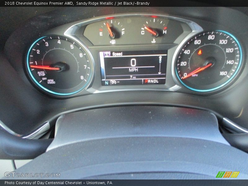 Sandy Ridge Metallic / Jet Black/­Brandy 2018 Chevrolet Equinox Premier AWD
