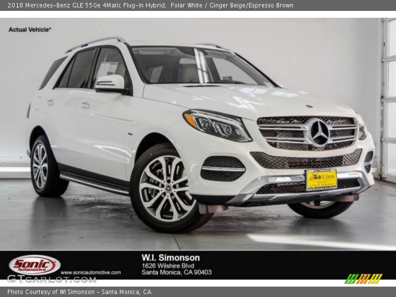 Polar White / Ginger Beige/Espresso Brown 2018 Mercedes-Benz GLE 550e 4Matic Plug-In Hybrid