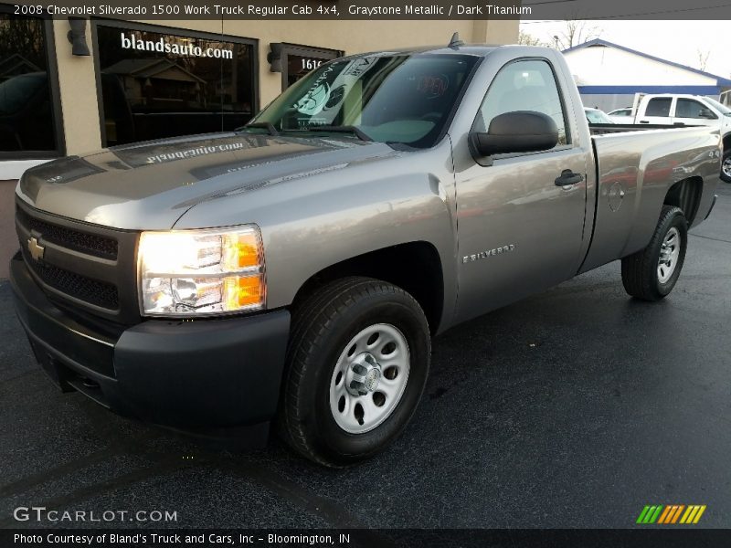 Graystone Metallic / Dark Titanium 2008 Chevrolet Silverado 1500 Work Truck Regular Cab 4x4