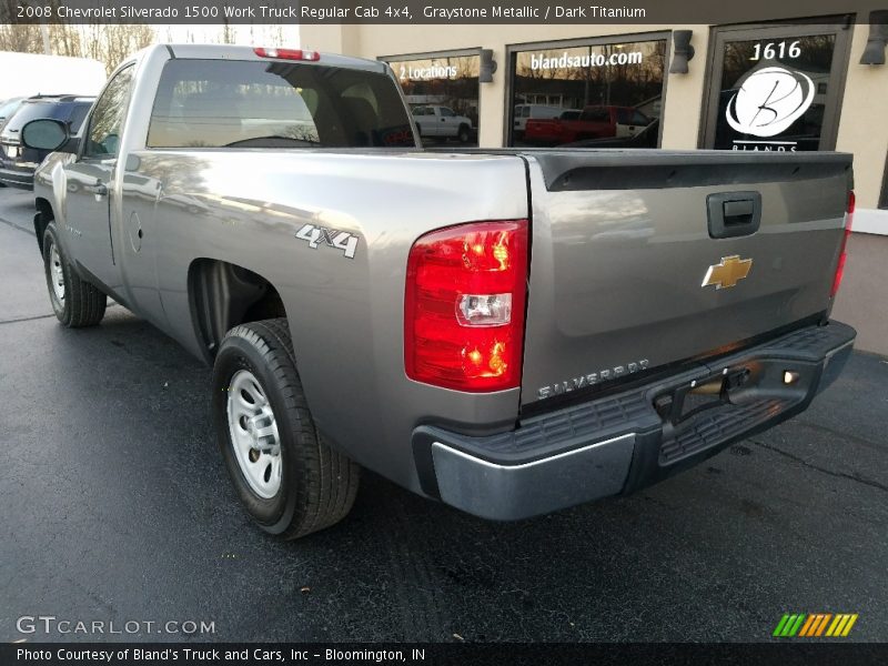 Graystone Metallic / Dark Titanium 2008 Chevrolet Silverado 1500 Work Truck Regular Cab 4x4