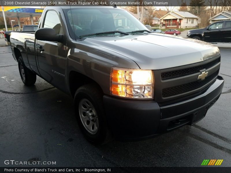 Graystone Metallic / Dark Titanium 2008 Chevrolet Silverado 1500 Work Truck Regular Cab 4x4