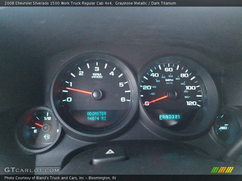 Graystone Metallic / Dark Titanium 2008 Chevrolet Silverado 1500 Work Truck Regular Cab 4x4