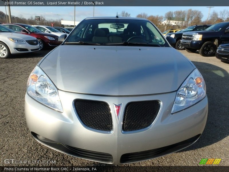Liquid Silver Metallic / Ebony Black 2008 Pontiac G6 Sedan