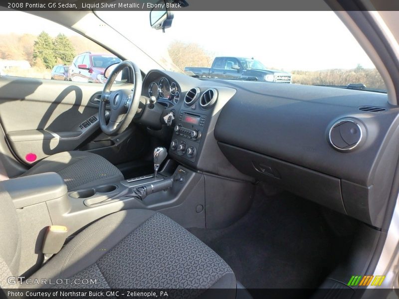 Liquid Silver Metallic / Ebony Black 2008 Pontiac G6 Sedan