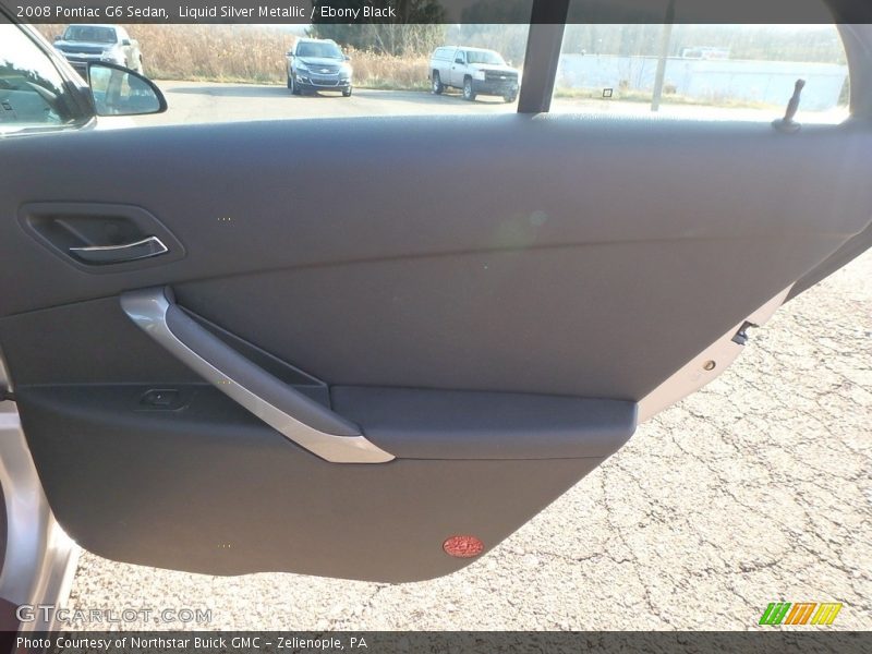 Liquid Silver Metallic / Ebony Black 2008 Pontiac G6 Sedan