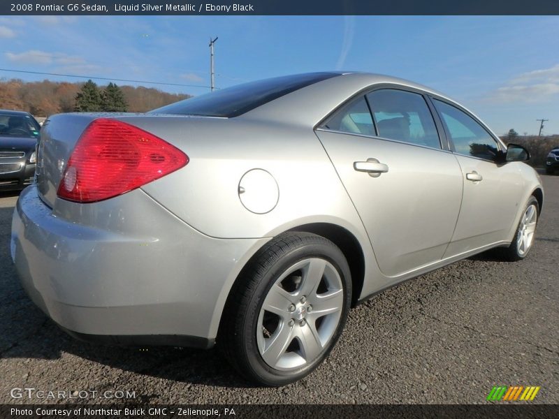 Liquid Silver Metallic / Ebony Black 2008 Pontiac G6 Sedan