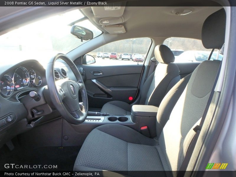 Liquid Silver Metallic / Ebony Black 2008 Pontiac G6 Sedan
