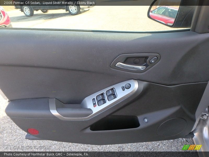 Liquid Silver Metallic / Ebony Black 2008 Pontiac G6 Sedan