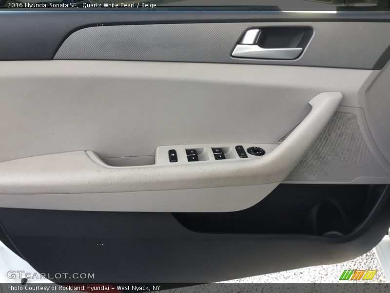 Quartz White Pearl / Beige 2016 Hyundai Sonata SE