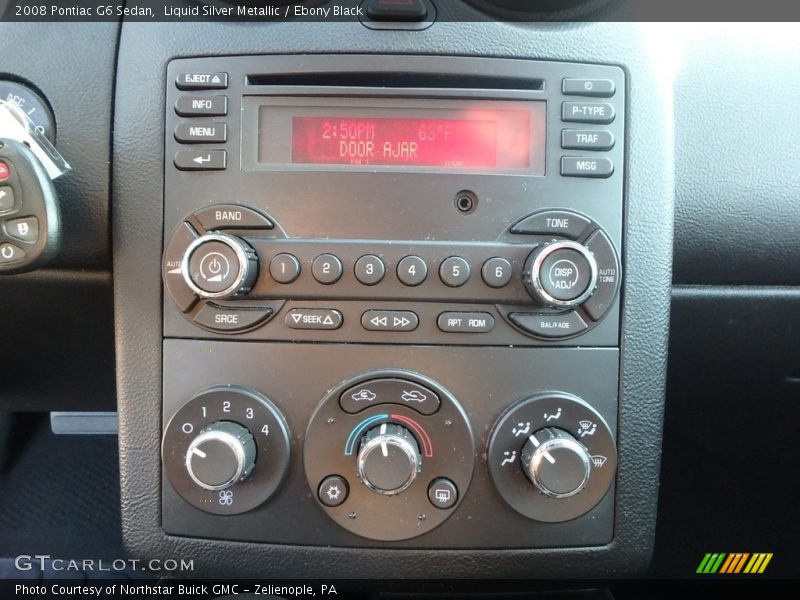 Liquid Silver Metallic / Ebony Black 2008 Pontiac G6 Sedan