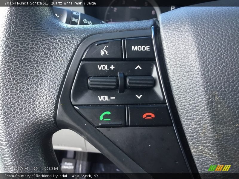 Quartz White Pearl / Beige 2016 Hyundai Sonata SE