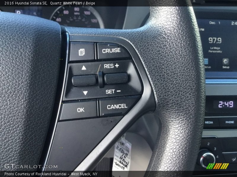 Quartz White Pearl / Beige 2016 Hyundai Sonata SE