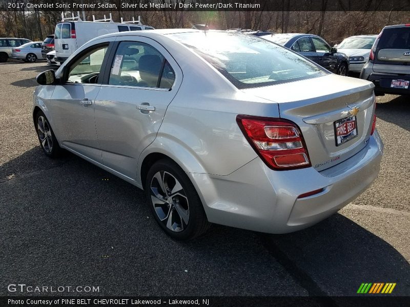 Silver Ice Metallic / Dark Pewter/Dark Titanium 2017 Chevrolet Sonic Premier Sedan