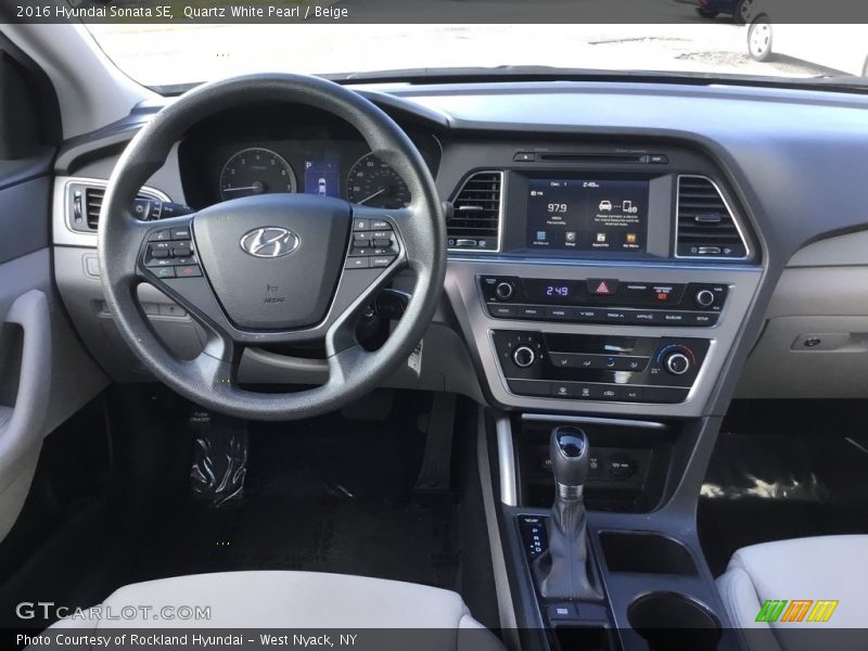 Quartz White Pearl / Beige 2016 Hyundai Sonata SE