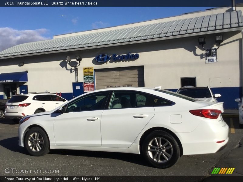 Quartz White Pearl / Beige 2016 Hyundai Sonata SE
