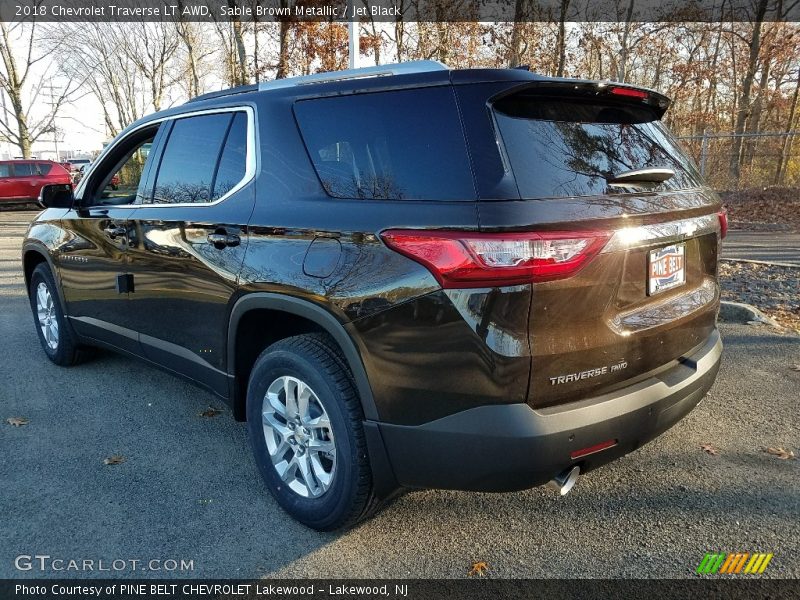 Sable Brown Metallic / Jet Black 2018 Chevrolet Traverse LT AWD