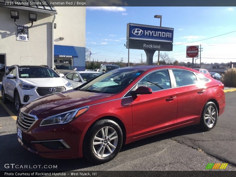 Venetian Red / Beige 2016 Hyundai Sonata SE