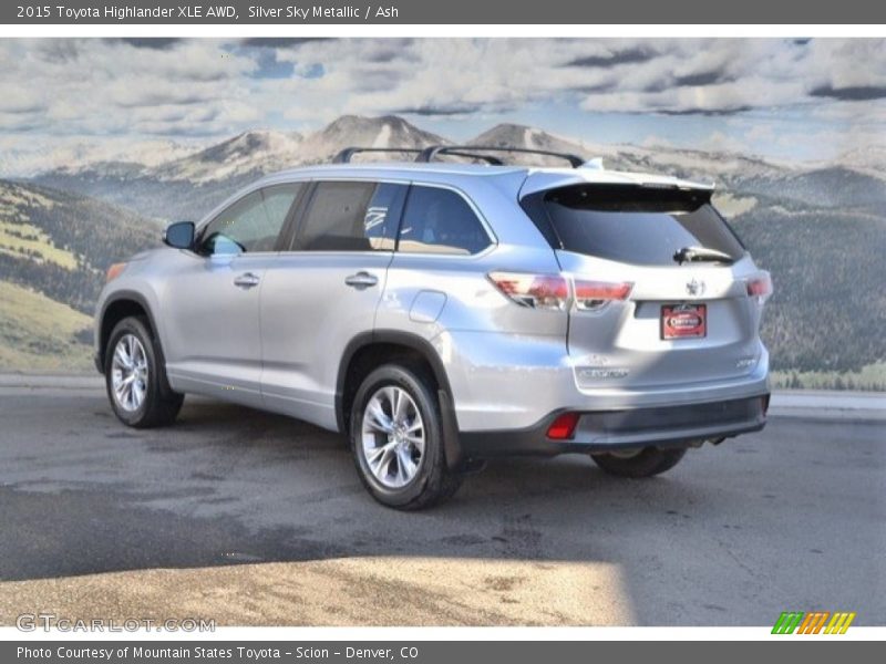 Silver Sky Metallic / Ash 2015 Toyota Highlander XLE AWD