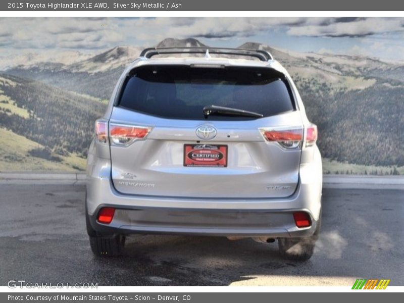 Silver Sky Metallic / Ash 2015 Toyota Highlander XLE AWD