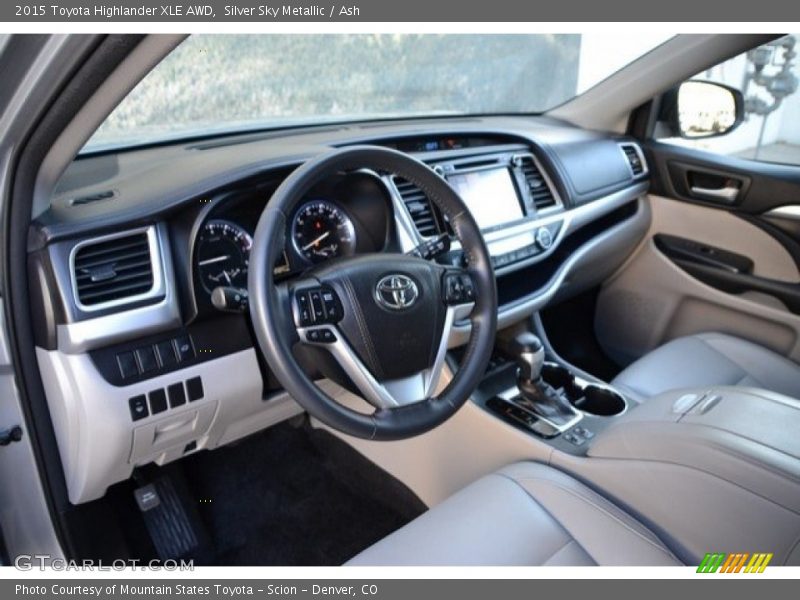 Silver Sky Metallic / Ash 2015 Toyota Highlander XLE AWD