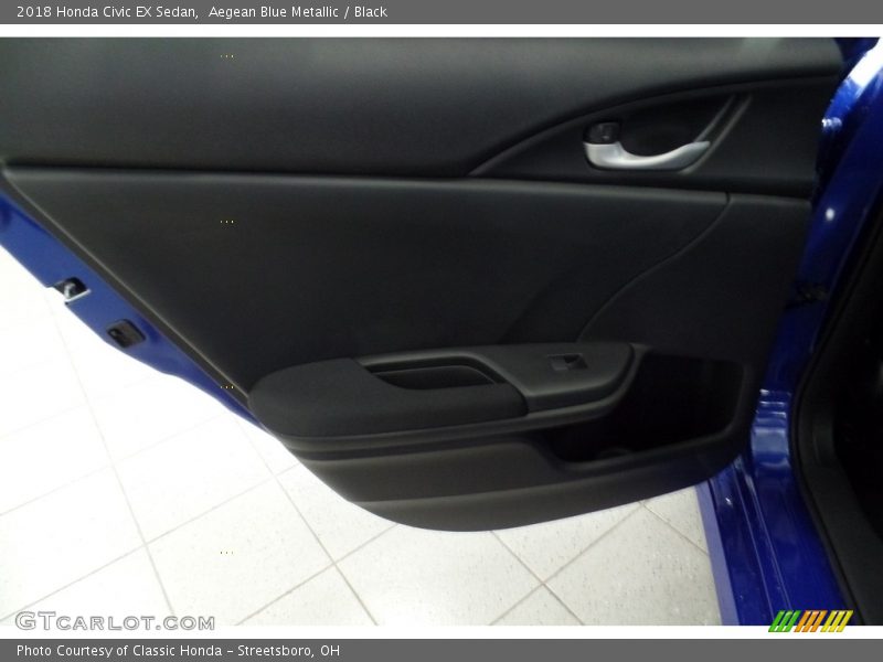Aegean Blue Metallic / Black 2018 Honda Civic EX Sedan