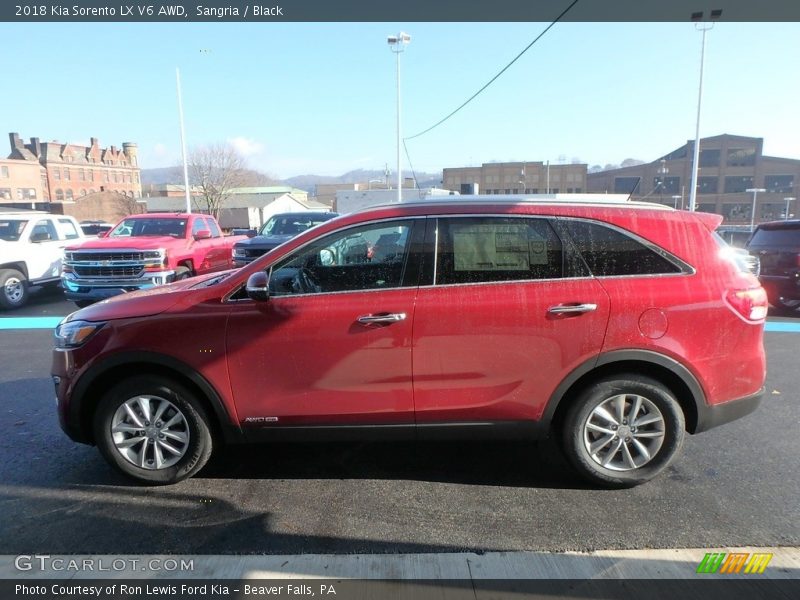 Sangria / Black 2018 Kia Sorento LX V6 AWD
