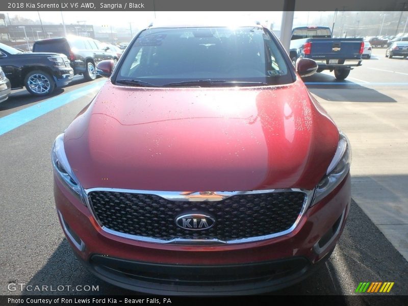 Sangria / Black 2018 Kia Sorento LX V6 AWD