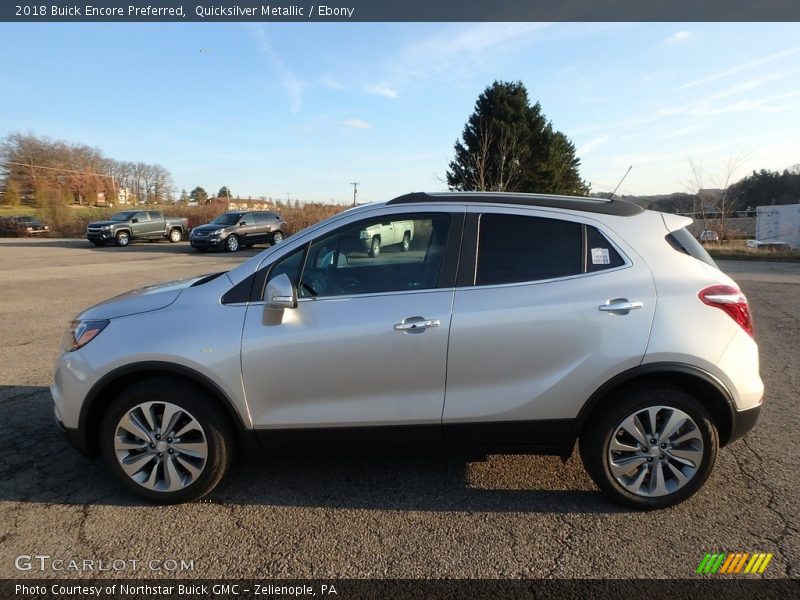 Quicksilver Metallic / Ebony 2018 Buick Encore Preferred
