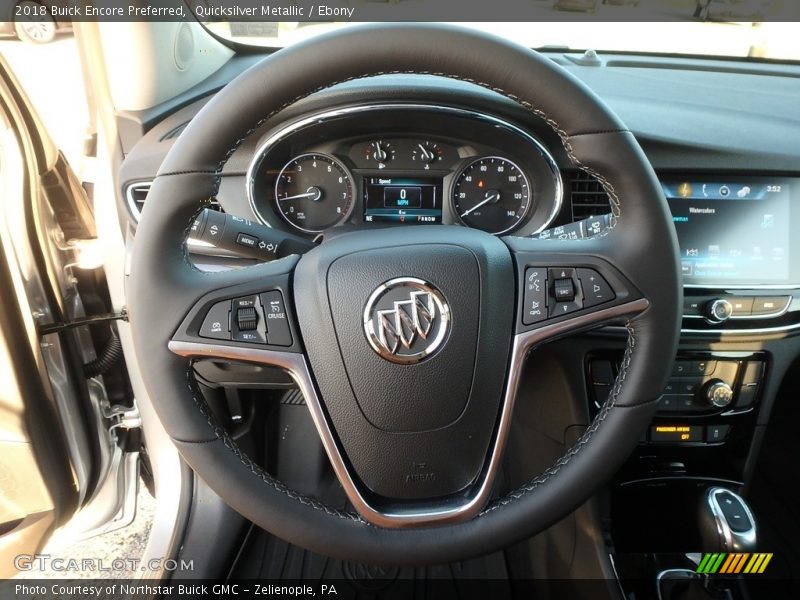 Quicksilver Metallic / Ebony 2018 Buick Encore Preferred