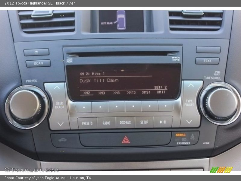 Black / Ash 2012 Toyota Highlander SE