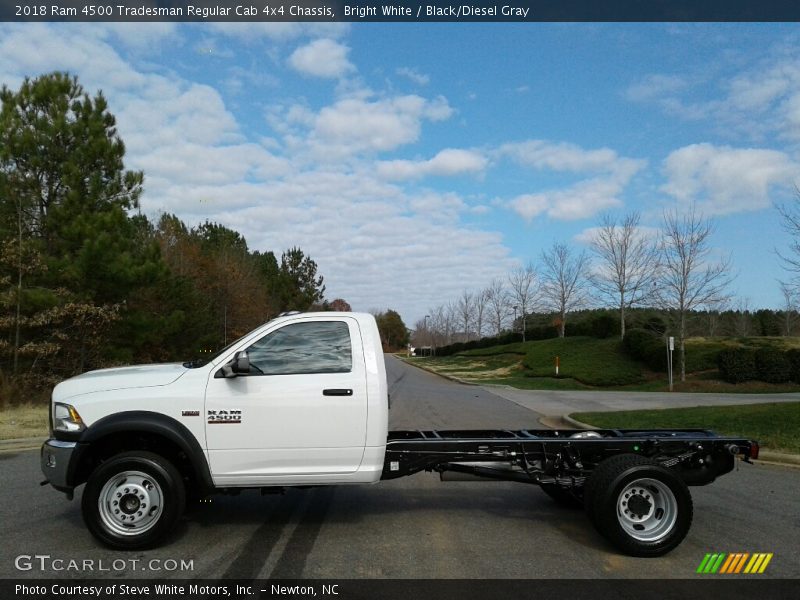 Bright White / Black/Diesel Gray 2018 Ram 4500 Tradesman Regular Cab 4x4 Chassis