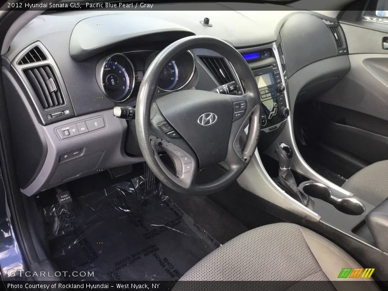 Pacific Blue Pearl / Gray 2012 Hyundai Sonata GLS