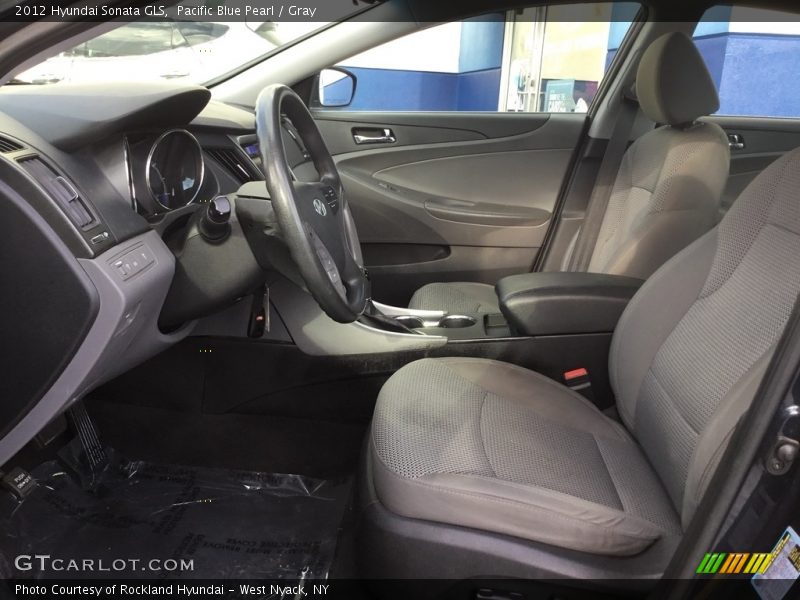 Pacific Blue Pearl / Gray 2012 Hyundai Sonata GLS